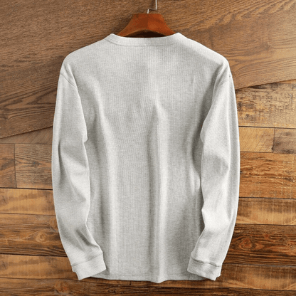 Seamus | Men's Casual Waffle Knit Henley Shirt