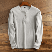 Seamus | Men's Casual Waffle Knit Henley Shirt