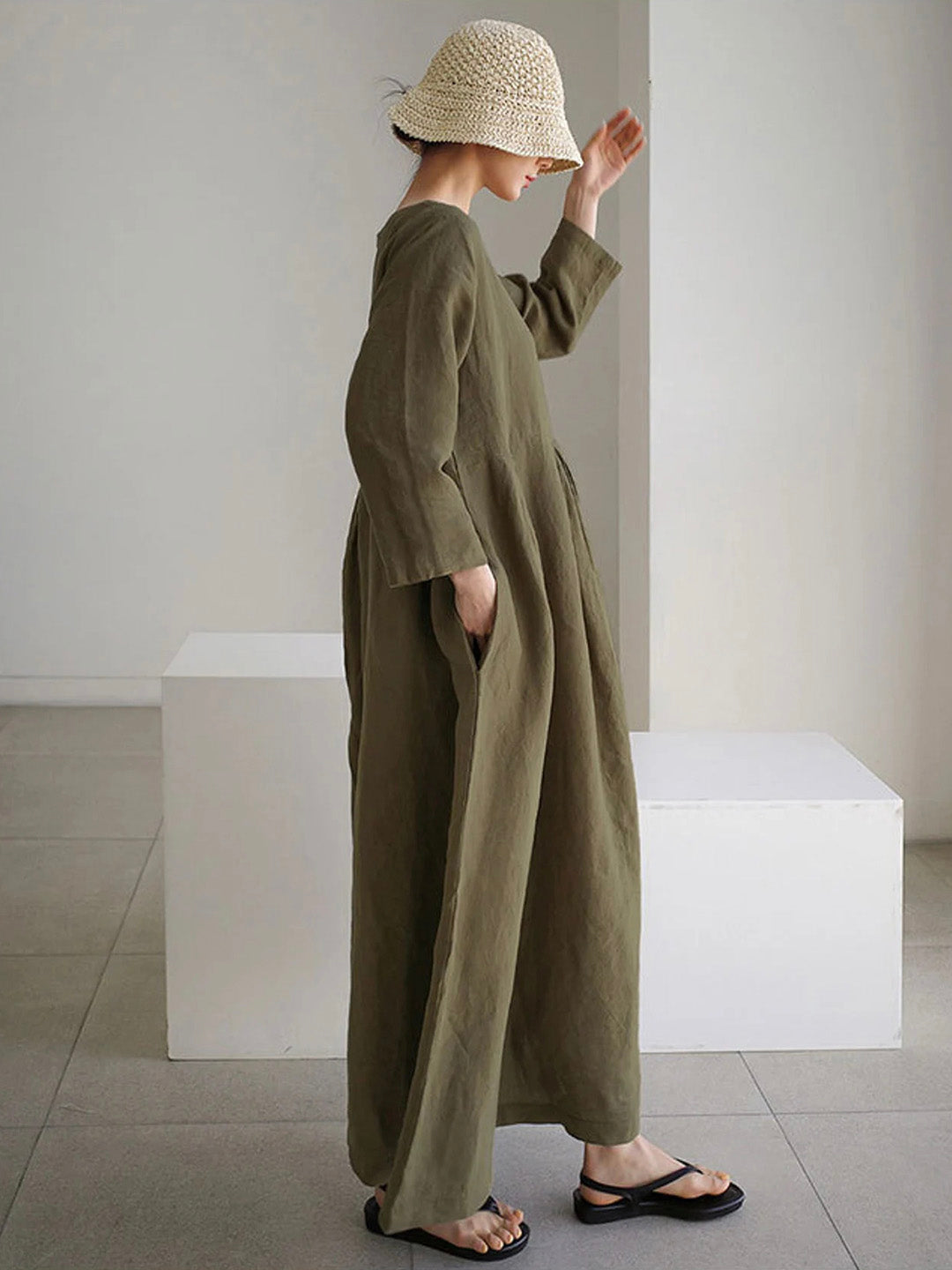 Salem | Women’s Casual Linen Maxi Dress