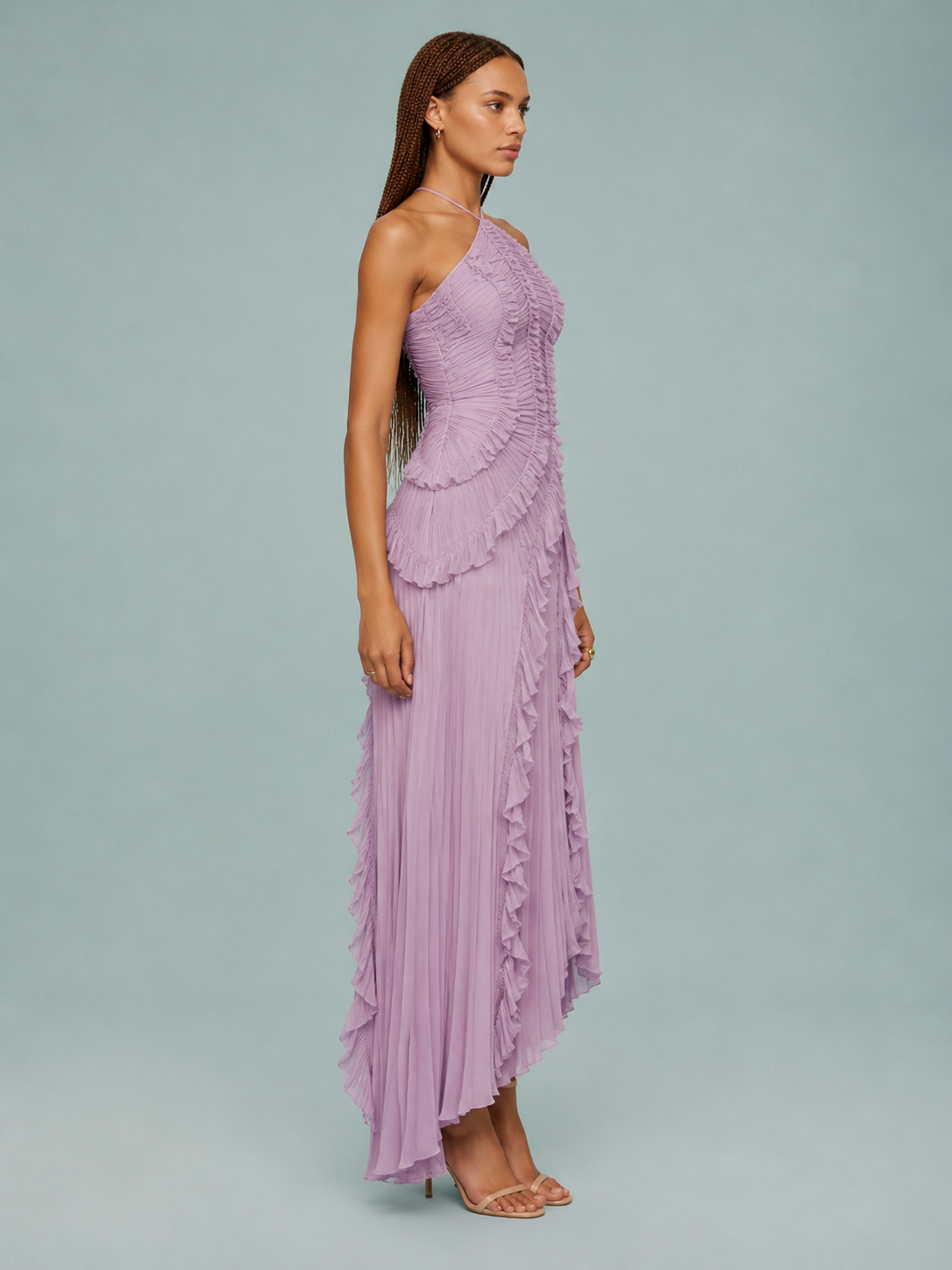 Aurelia | Women's Embroidered Halterneck Maxi Dress
