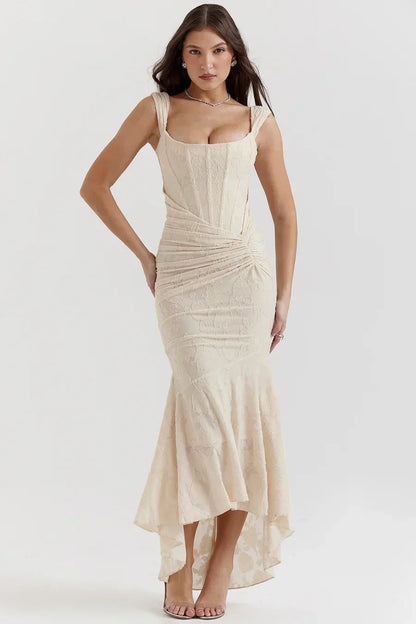 Eilish | Women's Embroidered Asymmetrical Wedding Guest Dress