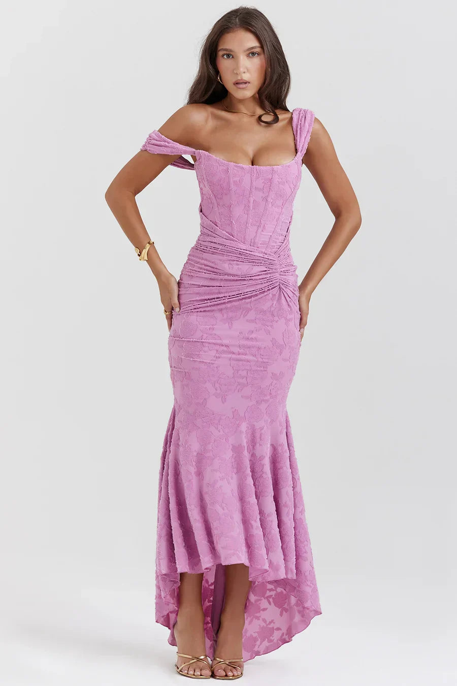 Eilish | Women's Embroidered Asymmetrical Wedding Guest Dress