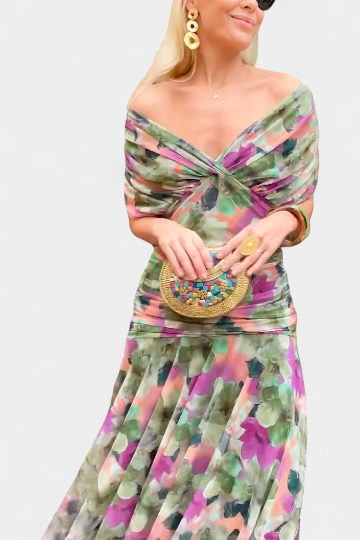 Elizabeth | Women's Evening Off-Shoulder Maxi Dress