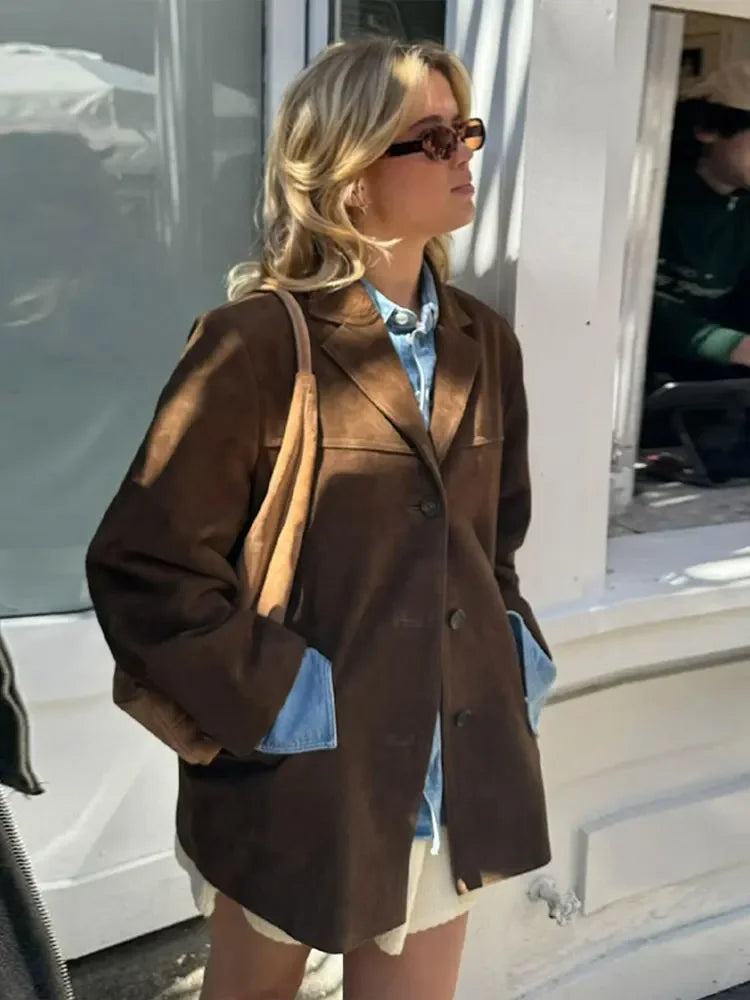 Madeline | Women's Elegant Suede Fall Jacket