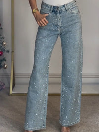 Aria | Women's Glitter High-Waist Jeans