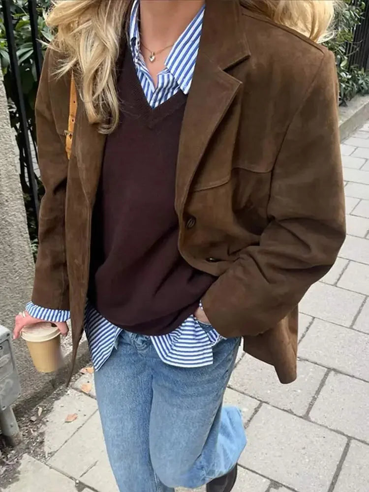 Madeline | Women's Elegant Suede Fall Jacket