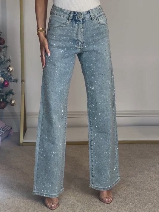 Aria | Women's Glitter High-Waist Jeans
