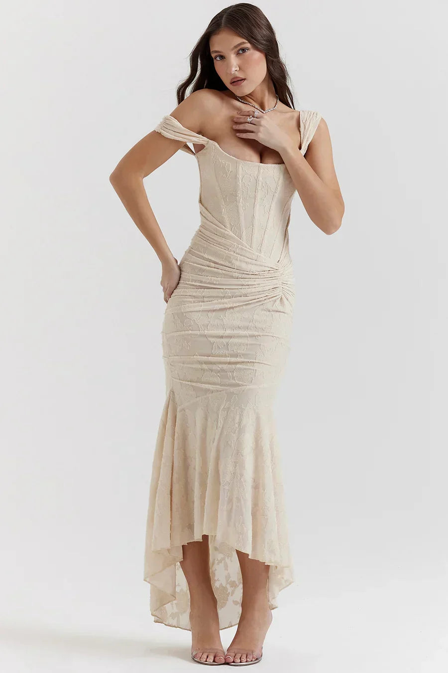 Eilish | Women's Embroidered Asymmetrical Wedding Guest Dress