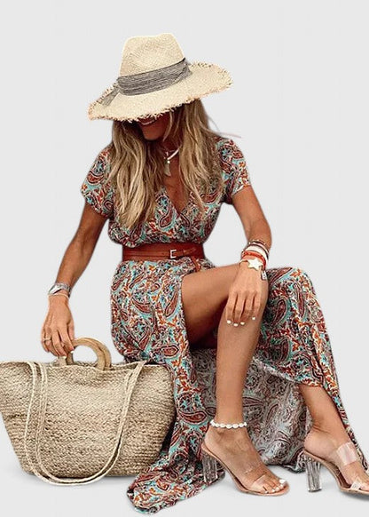 Zena | Women's Floral Wedding Guest Maxi Dress