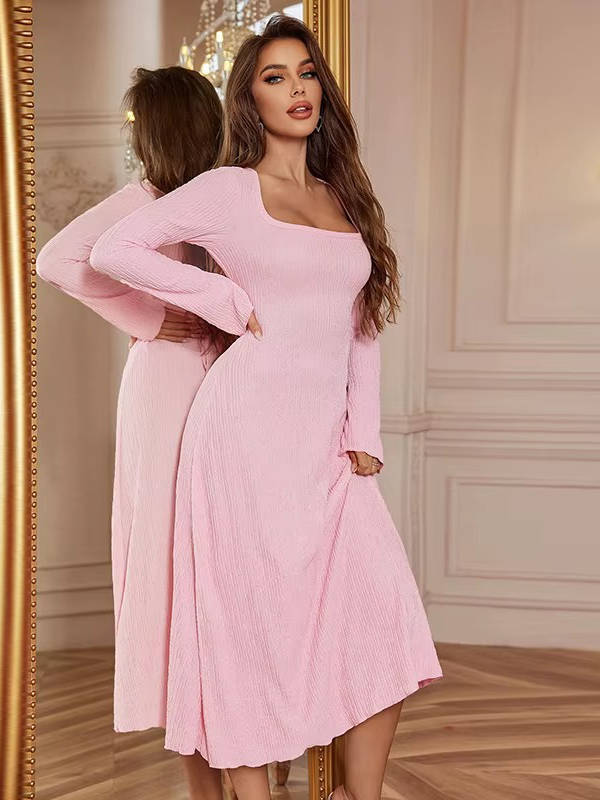 Paris | Women’s Square Neck Wedding Guest Midi Dress