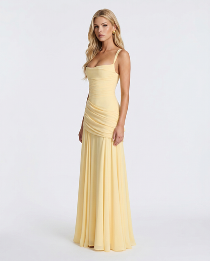 Victoria | Women's Elegant Square Neck Maxi Dress