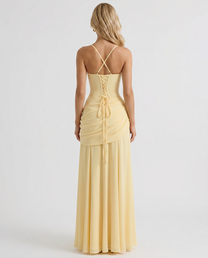 Victoria | Women's Elegant Square Neck Maxi Dress