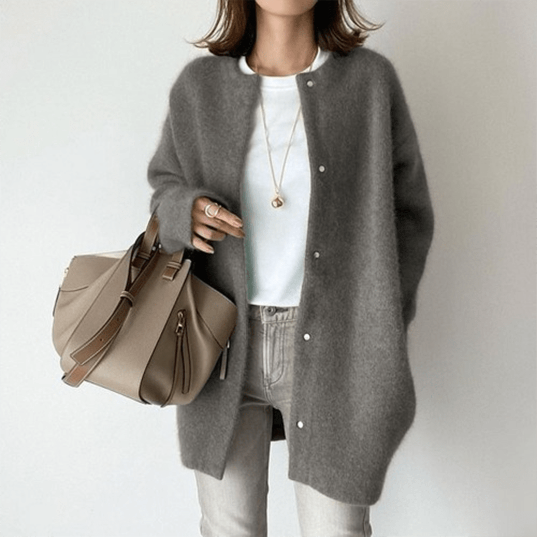 Tallulah | Women’s Round Neck Longline Cardigan