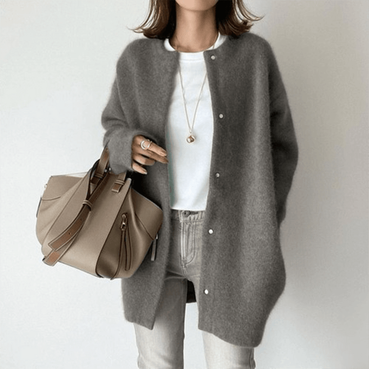 Tallulah | Women’s Round Neck Longline Cardigan