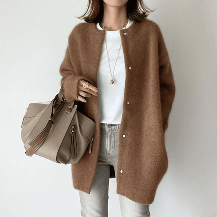 Tallulah | Women’s Round Neck Longline Cardigan