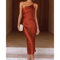 Jasmine | Women's Evening One Shoulder Satin Dress