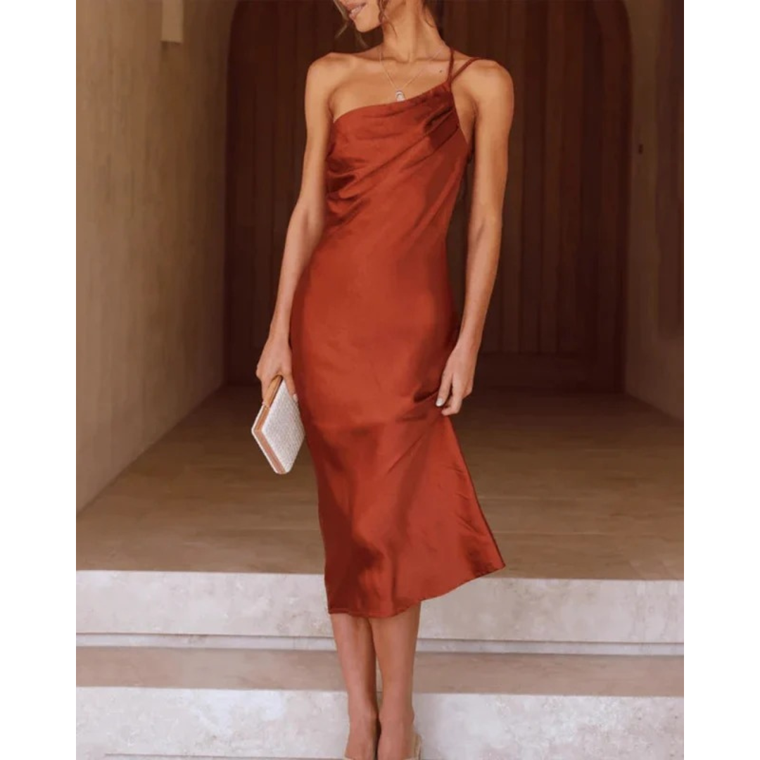 Jasmine | Women's Evening One Shoulder Satin Dress