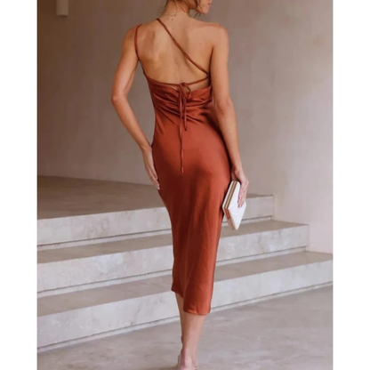 Jasmine | Women's Evening One Shoulder Satin Dress