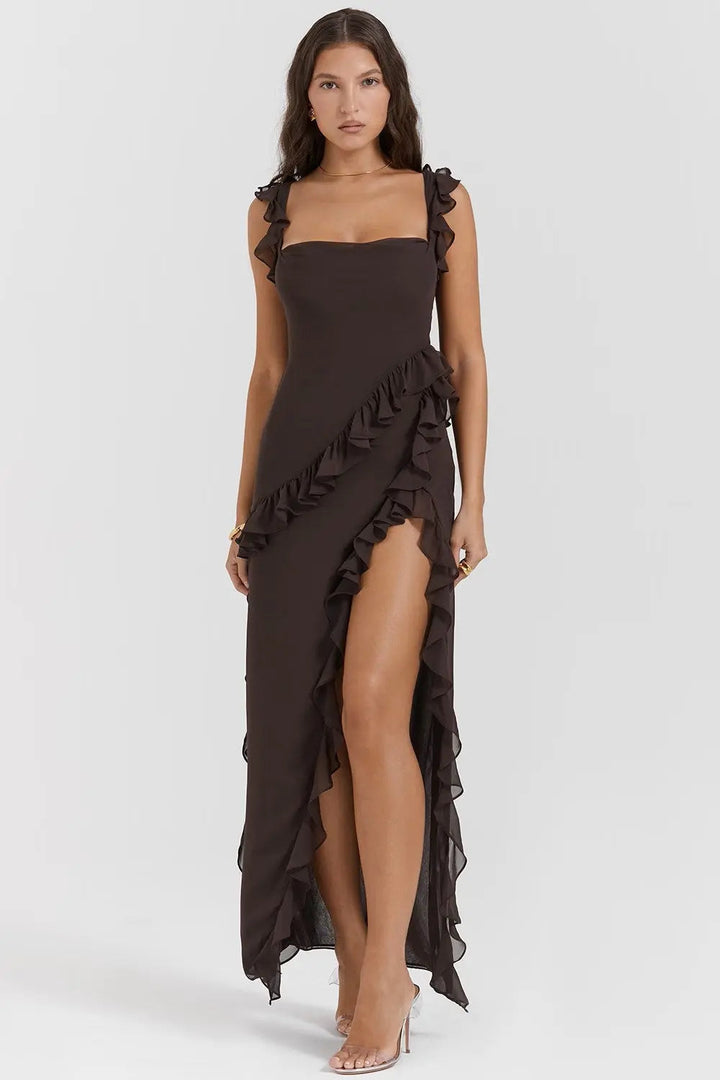 Bristol | Women’s Ruffled Maxi Evening Dress