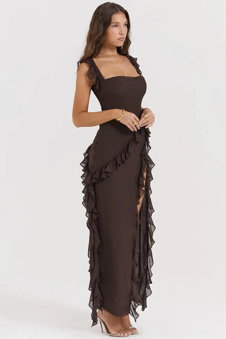 Bristol | Women’s Ruffled Maxi Evening Dress