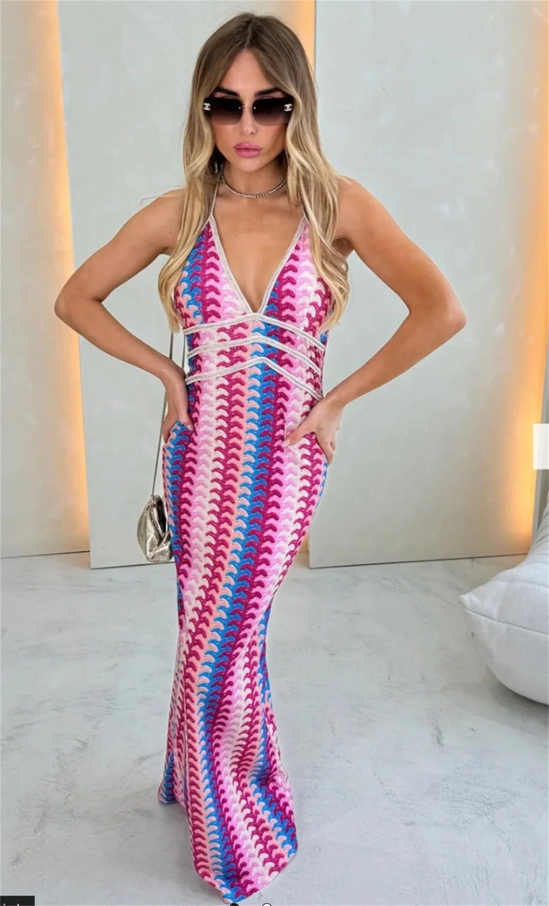 Wren | Women’s Deep V-Neck Boho Maxi Dress