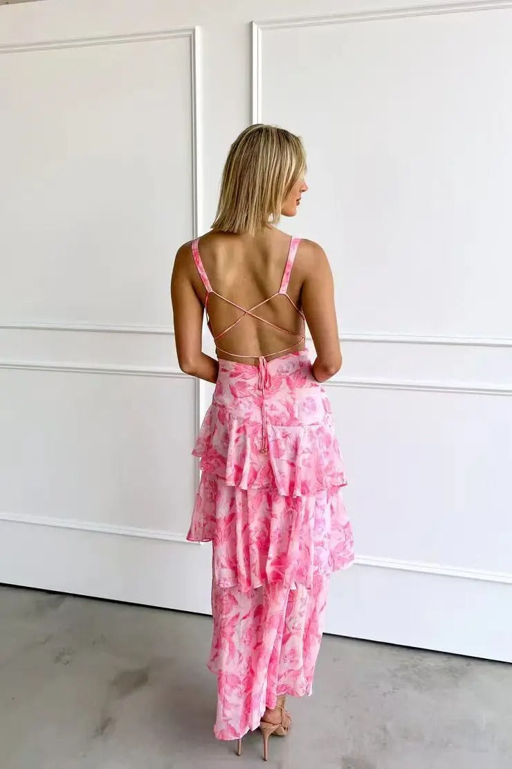 Milena | Women’s Elegant Summer V-Neck Maxi Dress