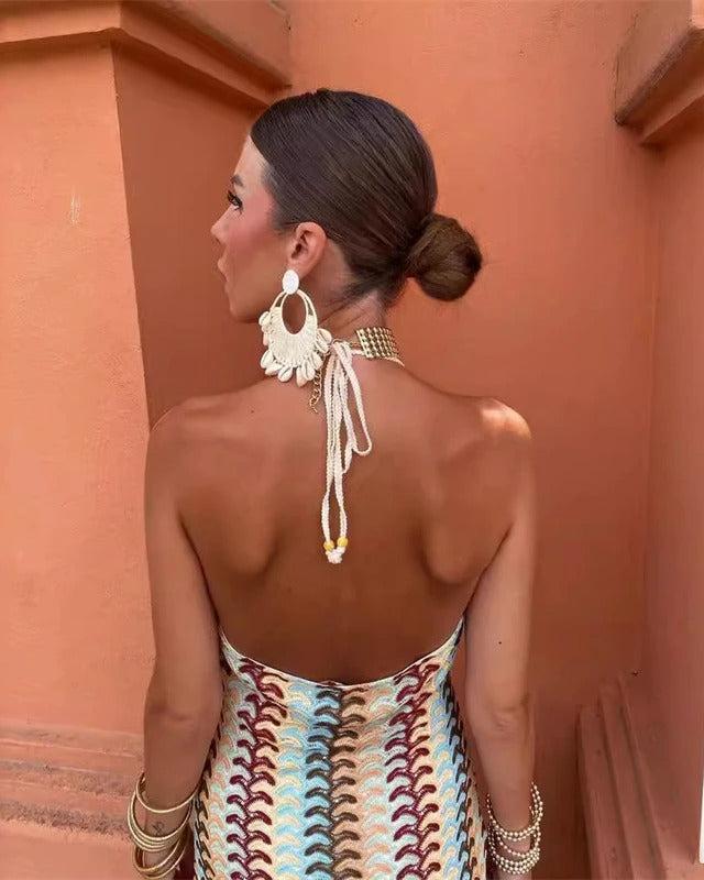 Wren | Women’s Deep V-Neck Boho Maxi Dress