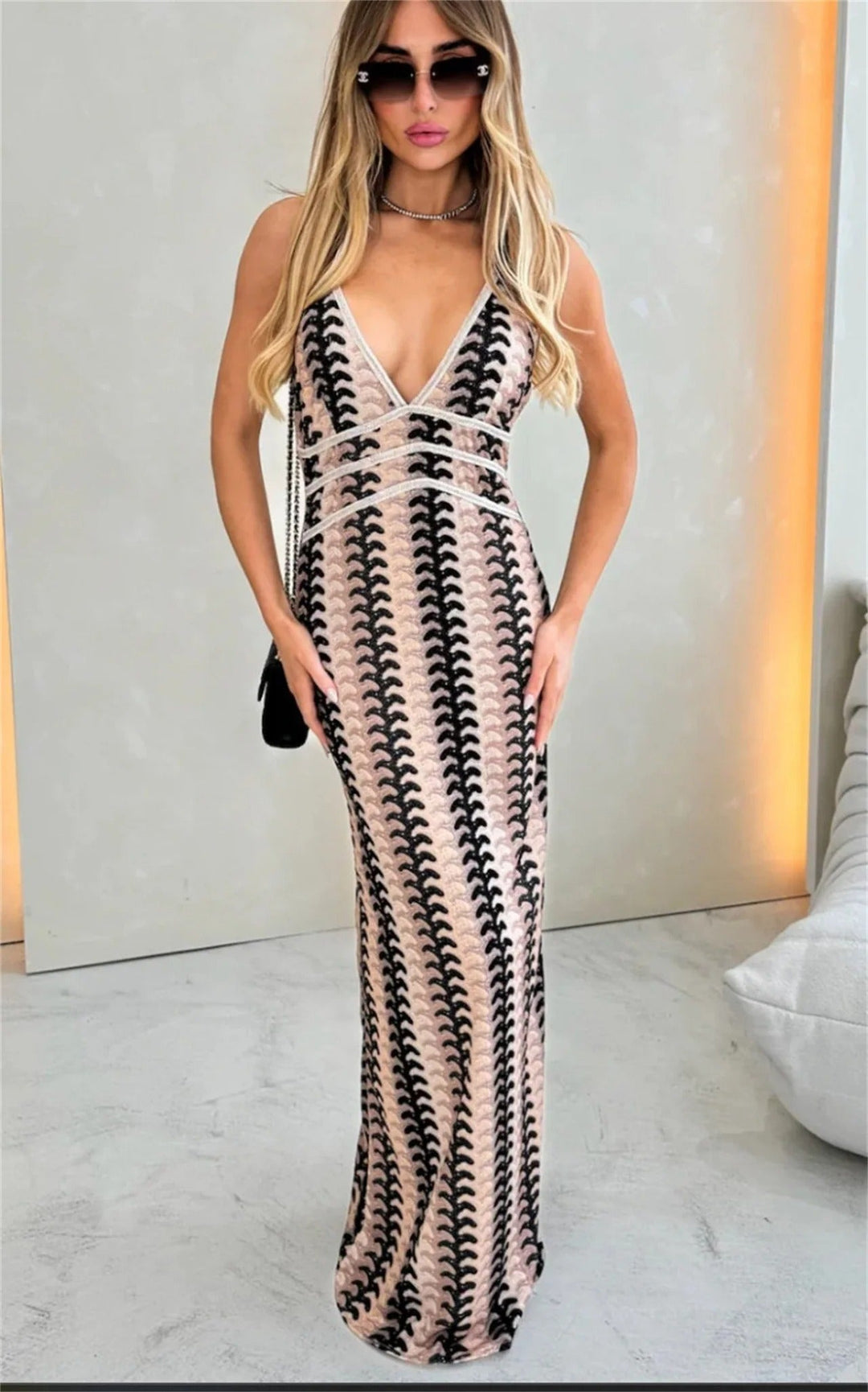 Wren | Women’s Deep V-Neck Boho Maxi Dress