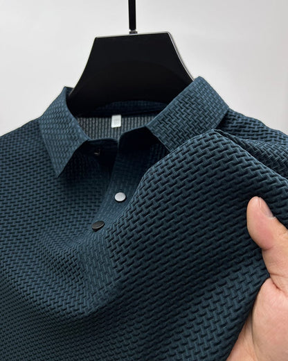 Emmet | Men's Textured Short Sleeve Polo Shirt