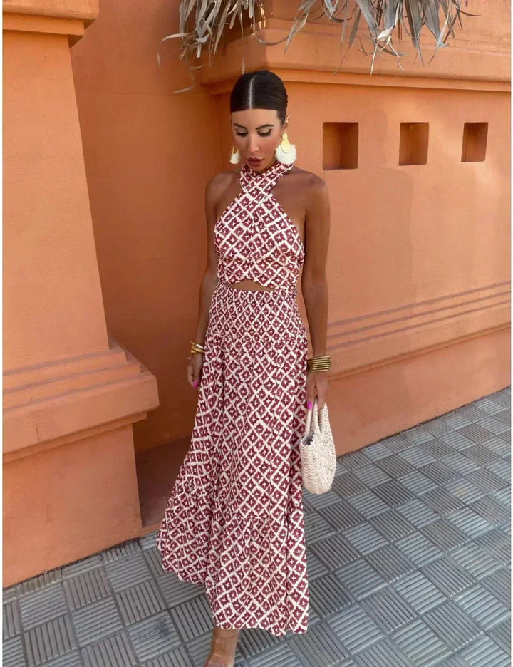 Azyrelle | Women’s Halterneck Maxi Wedding Guest Dress