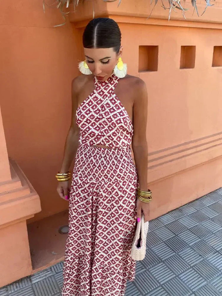 Azyrelle | Women’s Halterneck Maxi Wedding Guest Dress