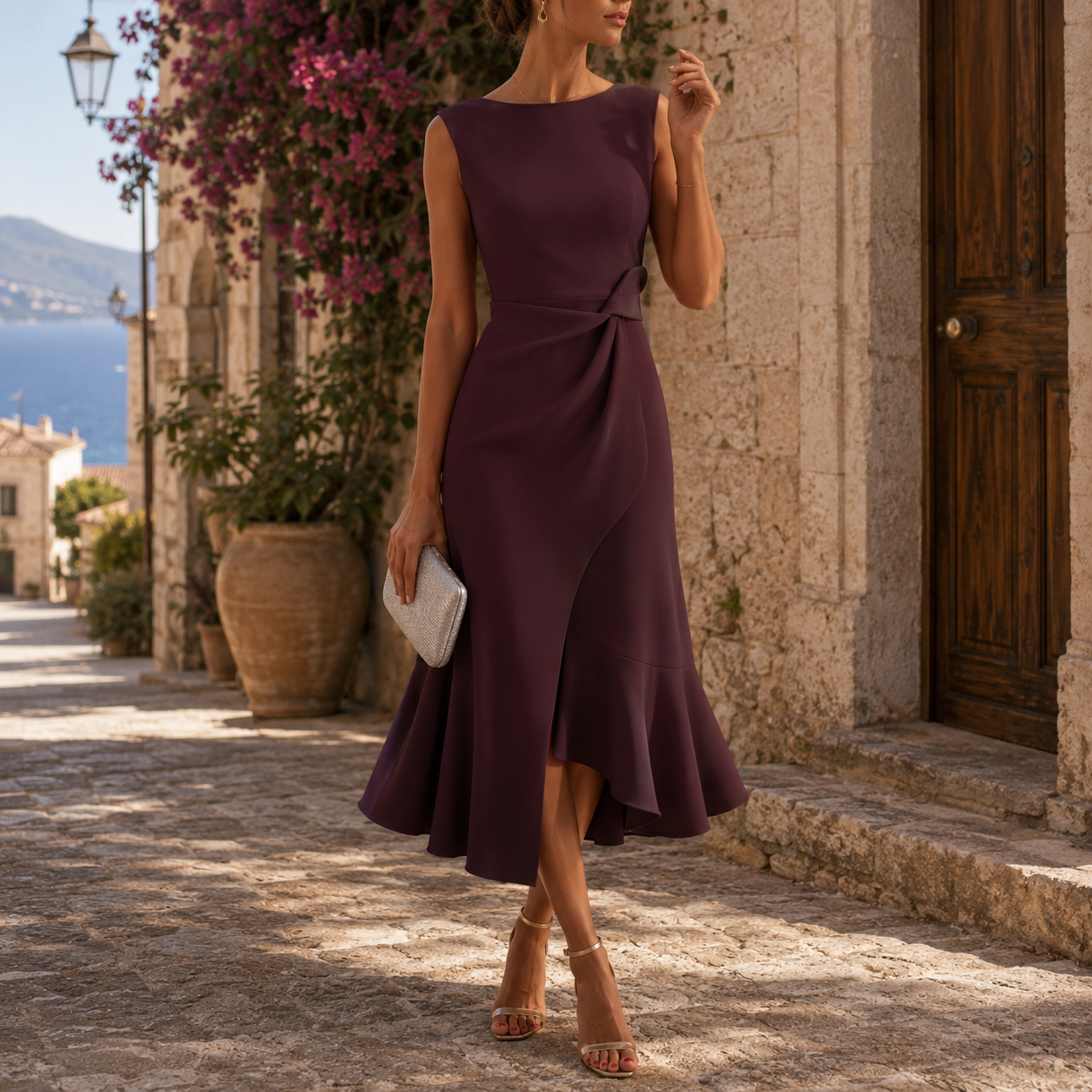 Charlotte | Women's Assymetrical Wrapped Wedding Guest Dress