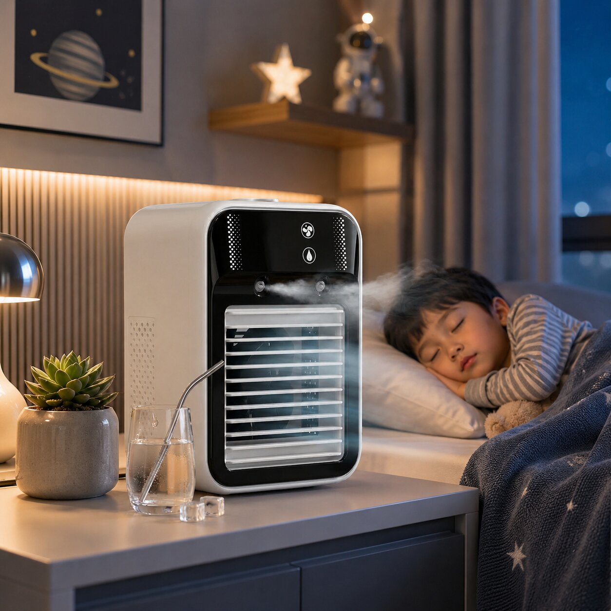 Ac Portable Air Cooler Fan | Evaporative Cooling Water Tank