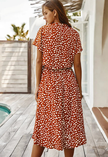 Doireann | Women's Casual Printed Loose Shirtdress
