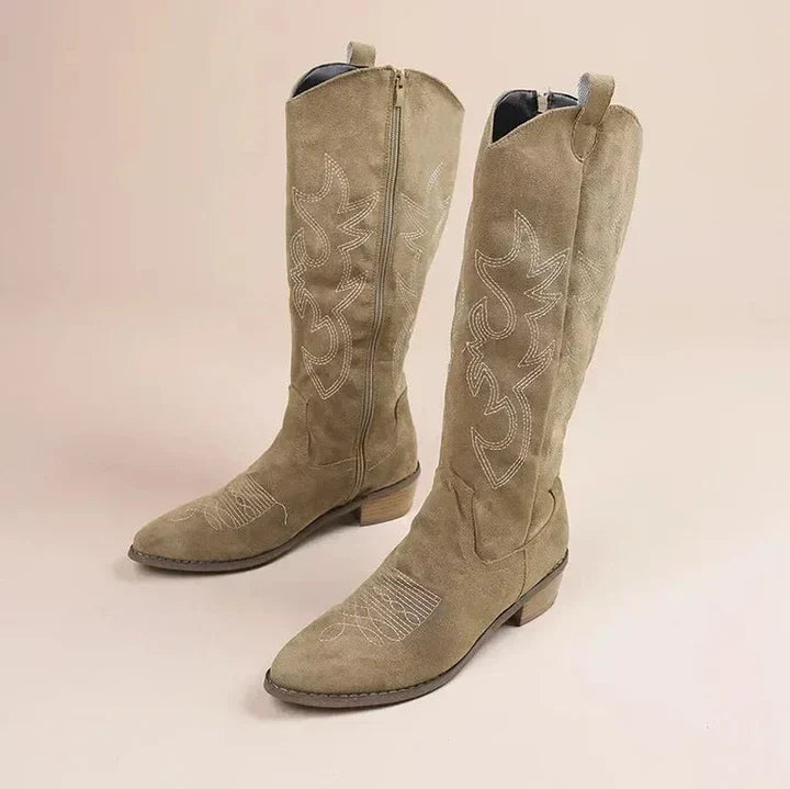 Imani | Women’s Side Zipper Knee High Cowboy Boots