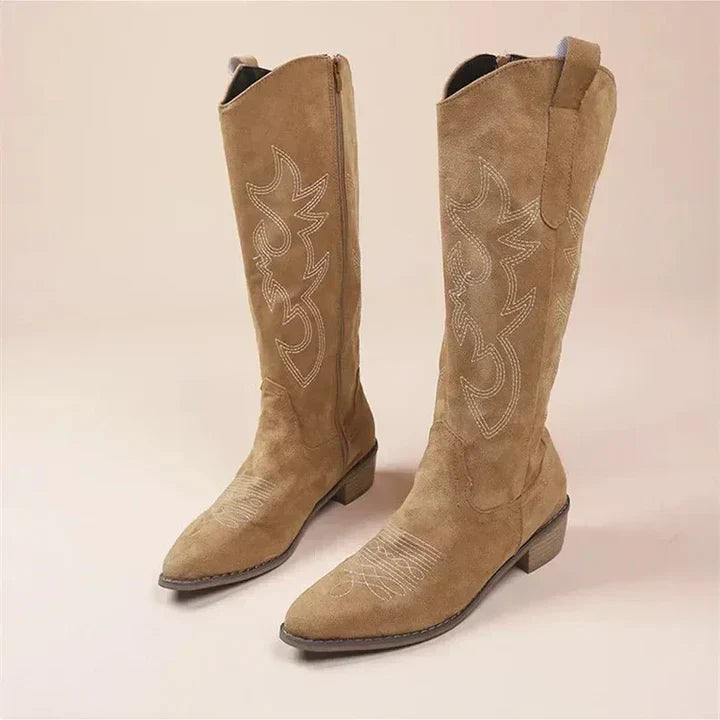 Imani | Women’s Side Zipper Knee High Cowboy Boots