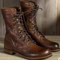 Clodagh | Women's Lace-Up Leather Brown Boots