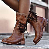 Ide | Women's Casual Western Block Heel Boots