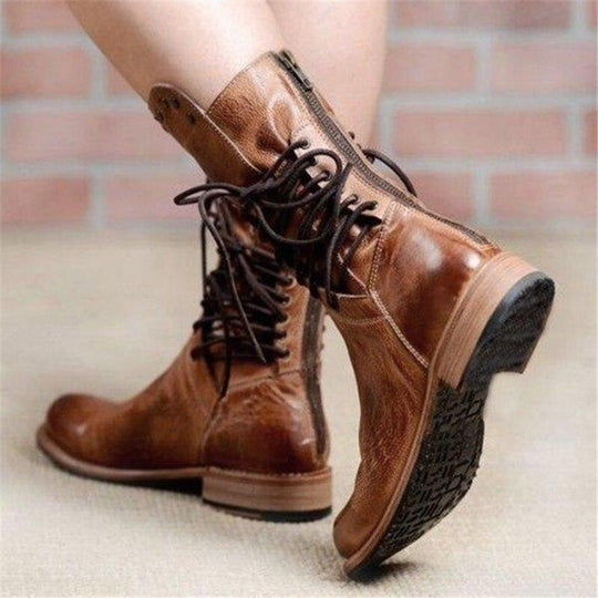 Ide | Women's Casual Western Block Heel Boots