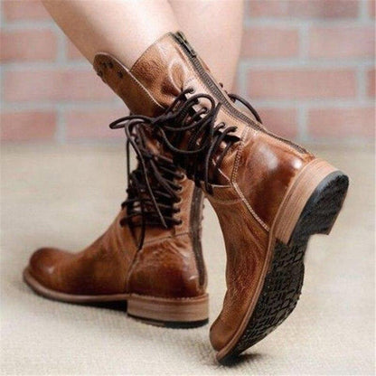 Ide | Women's Casual Western Block Heel Boots