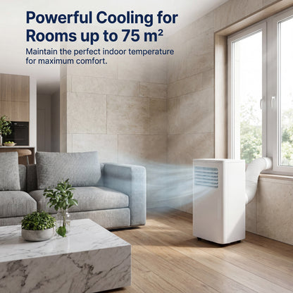 Ac Portable Air Conditioner With Wheels | Remote Control & Timer