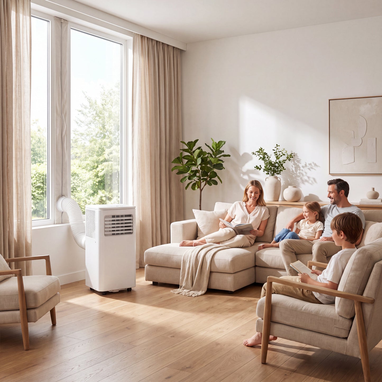 Ac Portable Air Conditioner With Exhaust Hose | Rollable And Flexible