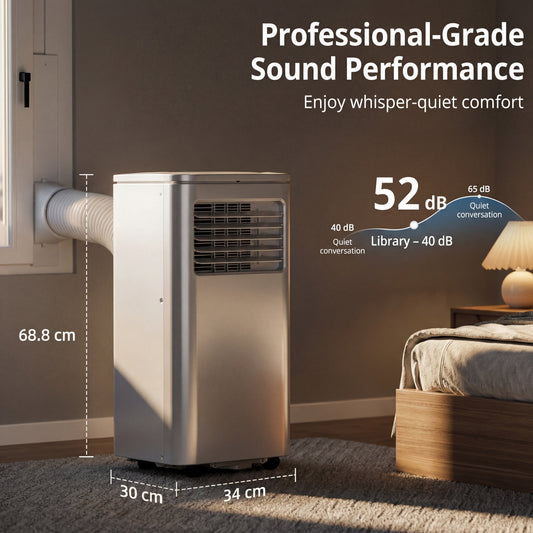 Ac Portable Air Conditioner With Wheels | Remote Control & Timer