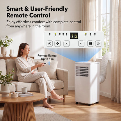 Ac Portable Air Conditioner With Wheels | Remote Control & Timer