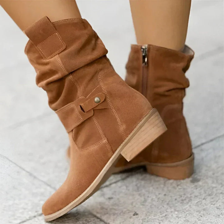 Journee | Women’s Casual Mid-Calf Cowboy Boots