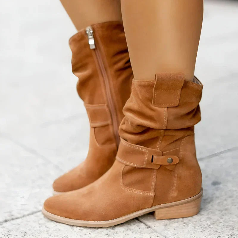 Journee | Women’s Casual Mid-Calf Cowboy Boots