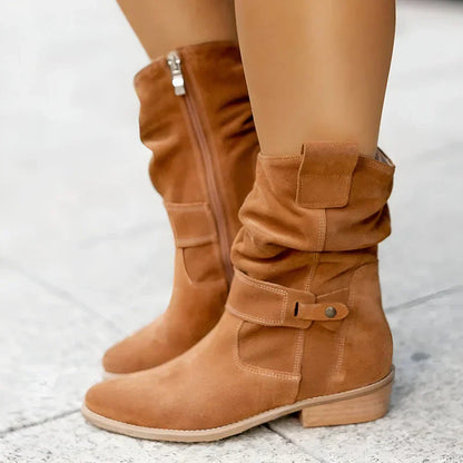 Journee | Women’s Casual Mid-Calf Cowboy Boots