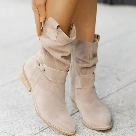 Journee | Women’s Casual Mid-Calf Cowboy Boots