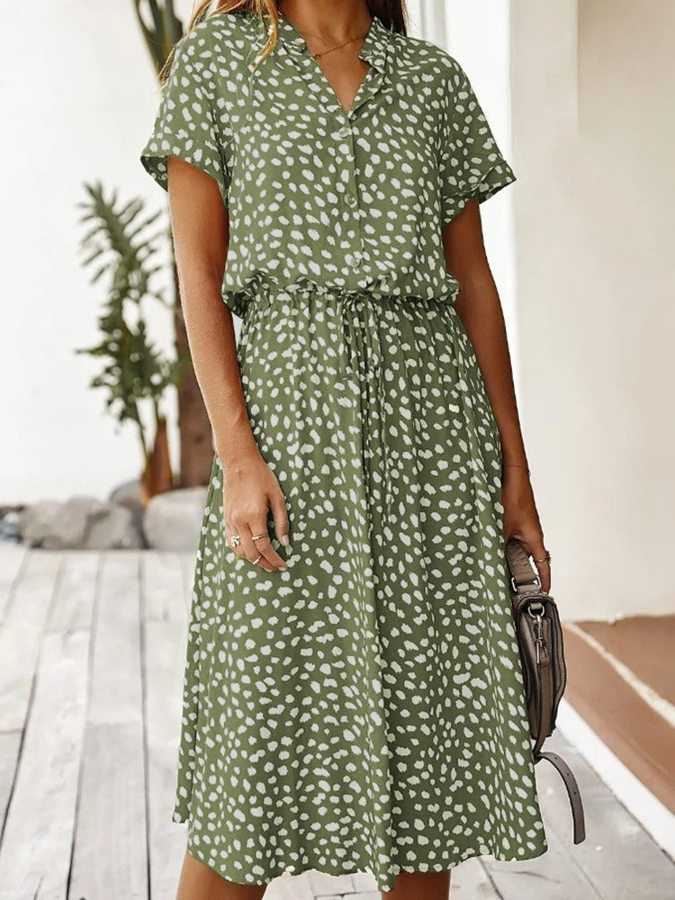 Doireann | Women's Casual Printed Loose Shirtdress