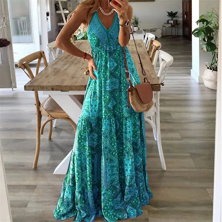 Coraline | Women’s Boho Wedding Guest Maxi Dress